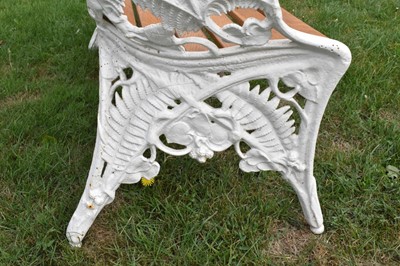 Lot 1566 - Victorian cast iron garden bench