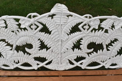 Lot 1566 - Victorian cast iron garden bench