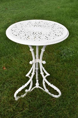 Lot 1257 - Victorian aesthetic period cast iron garden table