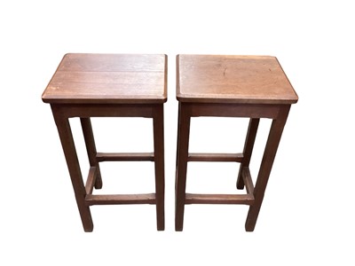 Lot 1265 - Pair of 'Heals' style 1930s teak occasional tables