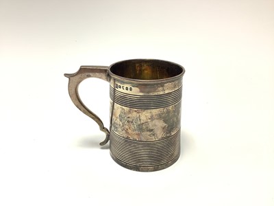 Lot 233 - George III silver mug engraved Edith