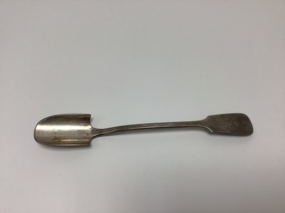 Lot 235 - Victorian silver fiddle pattern Stilton scoop