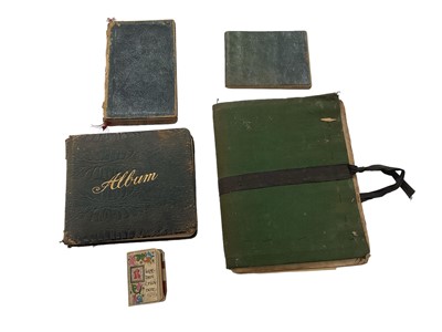 Lot 1709 - Handwritten journal, dated 1835, relating travels and daily pursuits, together with a late 19th century hand written recipe book and a hand written scripture book.