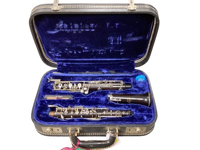 Lot 2212 - Good quality oboe in case stamped 'La Marque Paris'