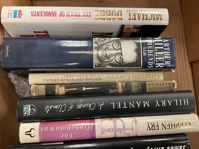 Lot 1729 - Modern signed first editions, including titles by Hilary Mantel, Stephen Fry, Michael Palin, Michael Dibdin, James Elroy (2 books), Walter Mosley, Margaret Atwood, John Harvey. (9) and other 20t...