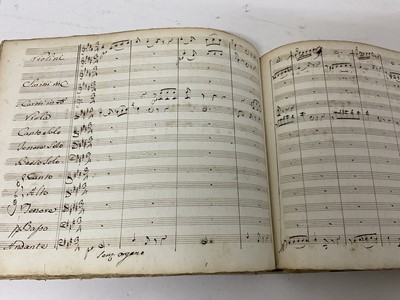 Lot 1737 - Composer Giovanni Paisiello (1740-1816) an early hand written music manuscript F122