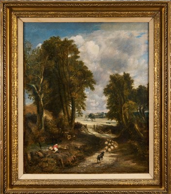 Lot 1131 - After John Constable (1776-1837), 19th century oil on canvas - 'The Cornfield', 60.5cm x 50.5cm, in gilt frame