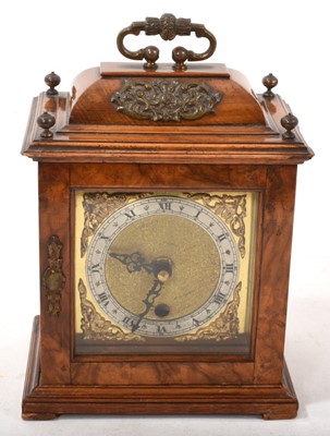 Lot 657 - Georgian-style timepiece in walnut case with quartz movent