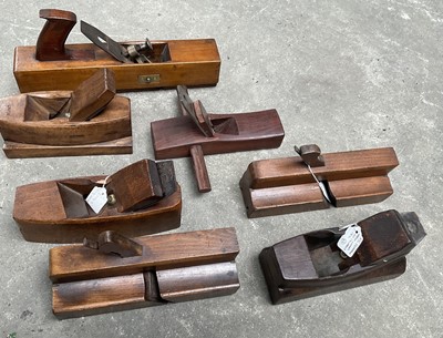 Lot 2506 - Collection of seven antique woodworking planes, mostly signed by the makers, (7)