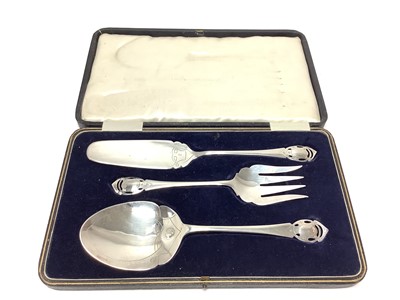 Lot 266 - Glasgow School plated servers in case