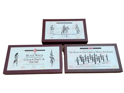 Lot 1930 - Three Britians Toy Soldier sets 5291 Honourable Artillery Co., The Black Watch No 1884/2500, The Band of the Corps of the Royal Engineers No 505/1500, all boxed (3)