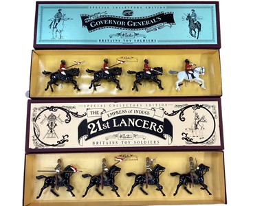 Lot 1934 - Three Britians Toy Soldier Sets 8892 The Norfolk Yeomanry, 8843 The Govener Generals, 8807 21st Lancers, all boxed