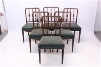 Lot 1665 - Set of eight George III mahogany and...