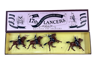 Lot 1936 - Three Britians Toy Soldiers Sets 3111 The 4th Light Dragons, 3112 The 13th Light Dragons. 8806 The 17th lancers, all boxed (3)