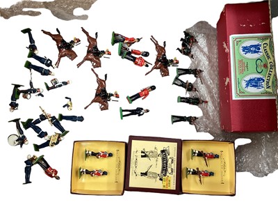 Lot 1938 - Two Britians Toy Soldier Sets 8838, 8837, Trophy Miniature Napoleonic War Horse Artillery of the Guard Gun Battery EQ57, all boxed plus an unboxed selection of soldiers, 4 magazines & unboxe...