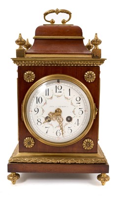 Lot 654 - Good quality late 19th century bracket clock with French movement retailed by Ashworth of Harrogate