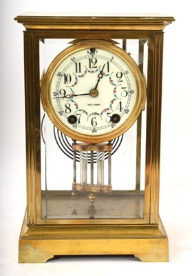 Lot 661 - Late 19th century four-glass mantel clock by Seth Thomas