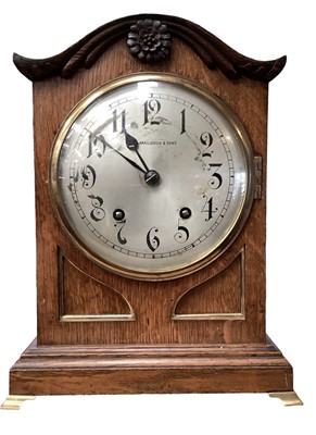 Lot 2551 - Edwardian bracket clock retailed by Barraclough & Sons