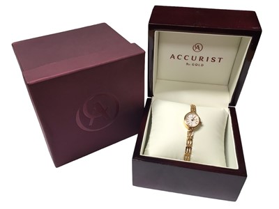 Lot 163 - Accurist 9ct gold ladies wristwatch, as new in box