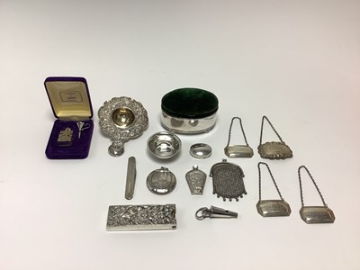 Lot 300 - Collection of silver and white metal vertu items