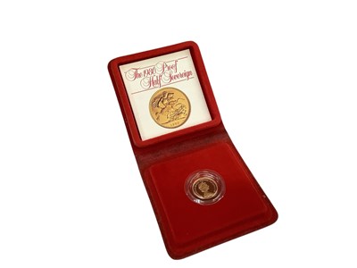 Lot 463 - G.B. - Gold proof Half Sovereign Elizabeth II 1980 (N.B. Cased with Certificate of Authenticity) (1 coin)