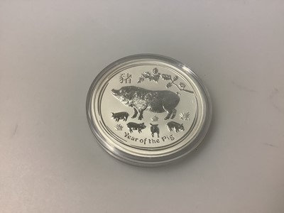 Lot 539 - Australia - Year of The Pig 8 Dollars, 5oz fine silver coin 2019 (N.B. Uncased & without Certificate of Authenticity) (1 coin)