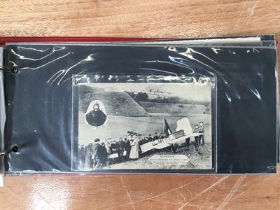 Lot 1443 - Aviation collection of postcards including Doncaster Aviation meeting 1909, Bleriot Monoplane flown by Paul de Lesseps (x4), Blackpool Flying Carnival McArdle in flight plus others, First UK Aer...