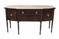 Lot 1682 - George III mahogany and boxwood line-inlaid...