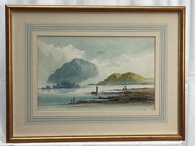 Lot 112 - Henry Earp, watercolour, loch view in glazed gilt frame