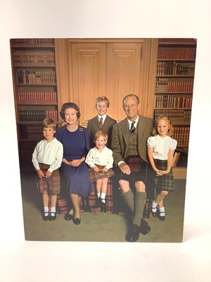 Lot 10 - H.M. Queen Elizabeth II and H.R.H. The Duke of Edinburgh, signed 1987 Christmas card with gilt embossed Royal cyphers to the interior cover, colour photograph to the cover of the Royal couple wi...