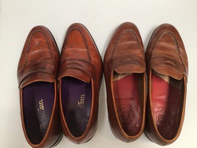 Lot 2151 - Two pairs of men's tan leather loafers Grenson and Billy Ruffian.