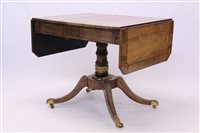 Lot 1686 - Regency rosewood and brass inlaid sofa table,...