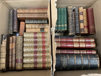 Lot 1745 - Antiquarian and decorative bindings (2 boxes)