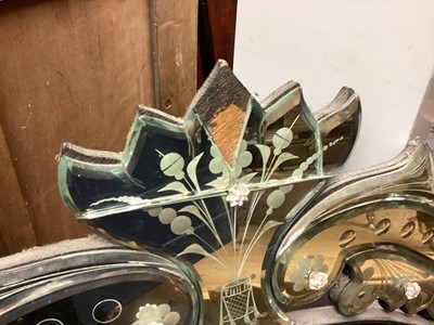 Lot 1293 - Mirrored glass dressing table and matching mirror