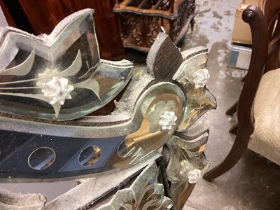 Lot 1293 - Mirrored glass dressing table and matching mirror