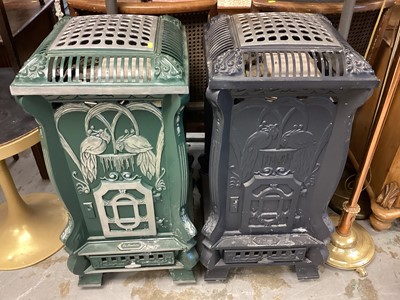 Lot 1341 - Pair of Art Nouveau style painted conservatory heaters