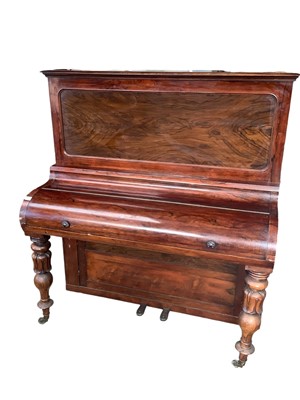 Lot 1367 - Early Victorian rosewood cased cottage piano by William Rolfe