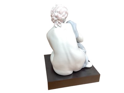 Lot 1248 - Lladro limited edition porcelain figure of a semi clad female on plinth base, no.571, by Alfredo Ruiz, 24cm high