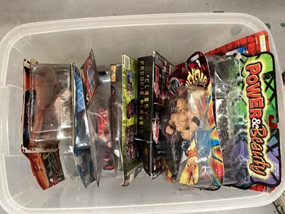 Lot 1972 - Two boxes of WWF wrestling figures in boxes, including Jakks