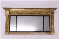 Lot 1693 - George IV giltwood triple plate overmantel...