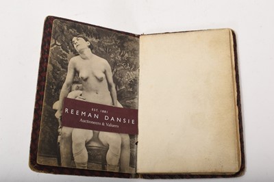 Lot 774 - A rare 1920s pocket-sized book of explicit pornography, 24 images in total