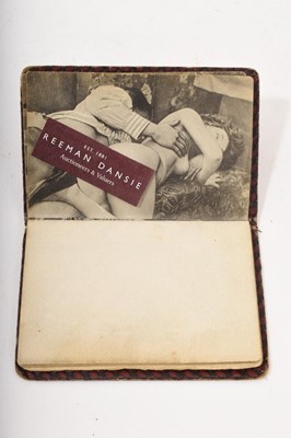 Lot 774 - A rare 1920s pocket-sized book of explicit pornography, 24 images in total