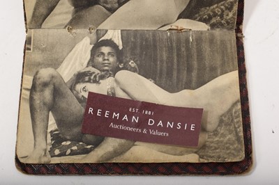 Lot 774 - A rare 1920s pocket-sized book of explicit pornography, 24 images in total