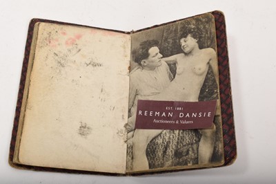 Lot 774 - A rare 1920s pocket-sized book of explicit pornography, 24 images in total