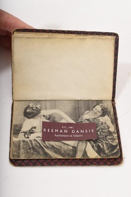 Lot 774 - A rare 1920s pocket-sized book of explicit pornography, 24 images in total
