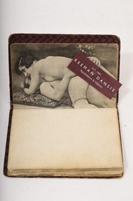 Lot 774 - A rare 1920s pocket-sized book of explicit pornography, 24 images in total
