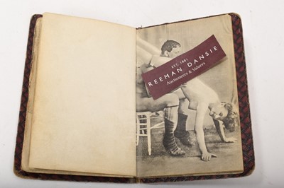Lot 774 - A rare 1920s pocket-sized book of explicit pornography, 24 images in total