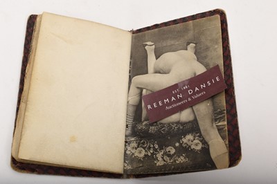 Lot 774 - A rare 1920s pocket-sized book of explicit pornography, 24 images in total