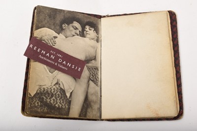 Lot 774 - A rare 1920s pocket-sized book of explicit pornography, 24 images in total