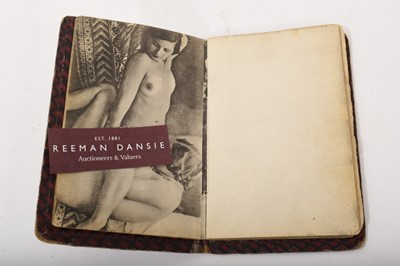 Lot 774 - A rare 1920s pocket-sized book of explicit pornography, 24 images in total
